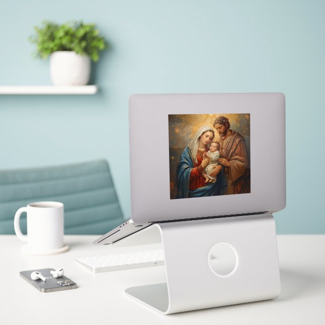 Adesivo Holy Family Christmas Sticker For Holi Festive (Laptop na mesa)