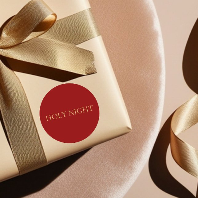 Adesivo HOLY NIGHT Red Minimal Christmas Sticker #4 (Criador carregado)