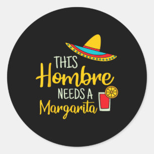 Adesivo Hombre Margarita Mexicana Fiesta Funny Cinco De Ma