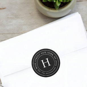 Adesivo Home Address Monograma moderno e simples da famíli