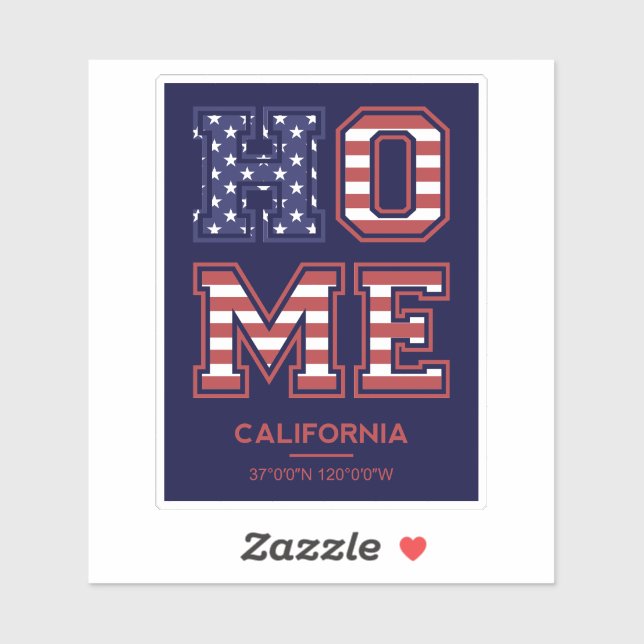 Adesivo Home California (Folha)