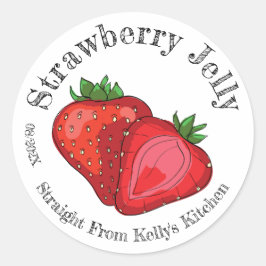 Adesivo Home Canning Business Strawberry Jelly Data da eti