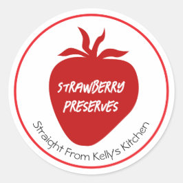 Adesivo Home Canning Business Strawberry Preserves Label