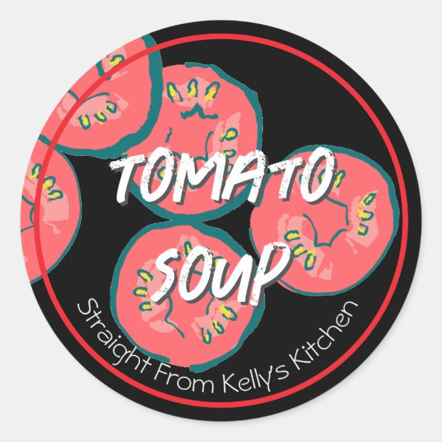 Adesivo Home Canning Business Tomato Soup Modern Label (Frente)