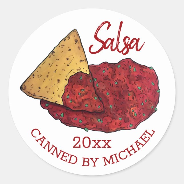 Adesivo Home Canning De Tomato Quente Em Casa De Salsa, Ba (Frente)