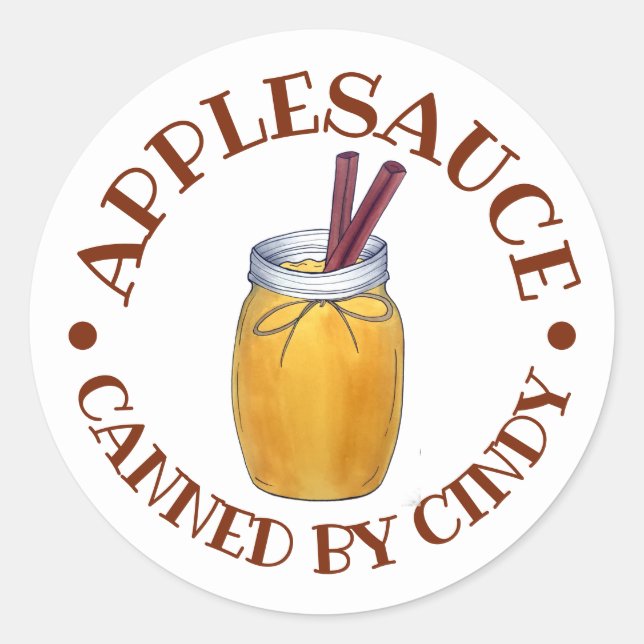 Adesivo Home Canning Homemade Applesaut Banido por (Frente)
