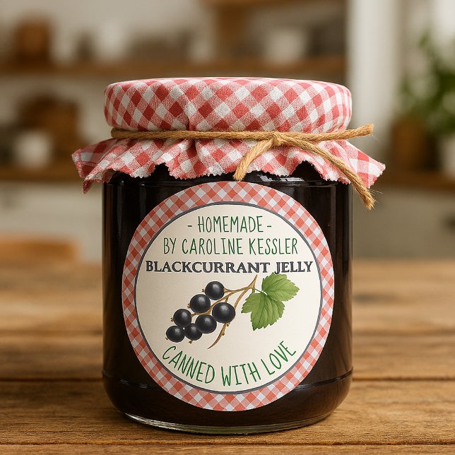 Adesivo Home Made Blackcurrant Jelly Canning Label Sheet (Criador carregado)