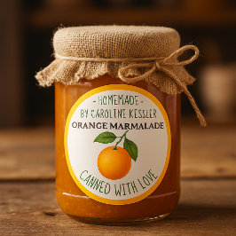 Adesivo Home Made Orange Marmalade Canning Label Sheet