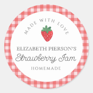 Adesivo Home Personalizado do Strawberry Berry Jam