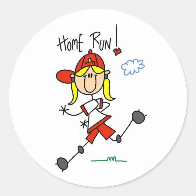 Adesivo Home Run! Stick Figure (Frente)
