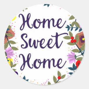 Adesivo Home Sweet Home Floral Reef