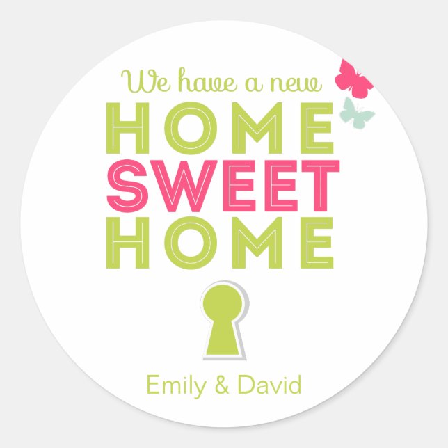 Adesivo Home Sweet Home {new home} Cupcakes Toppers/Sticke (Frente)