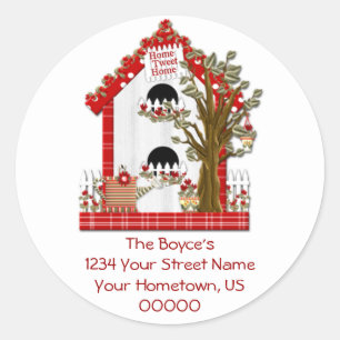 Adesivo Home Tweet Home Address Sticker