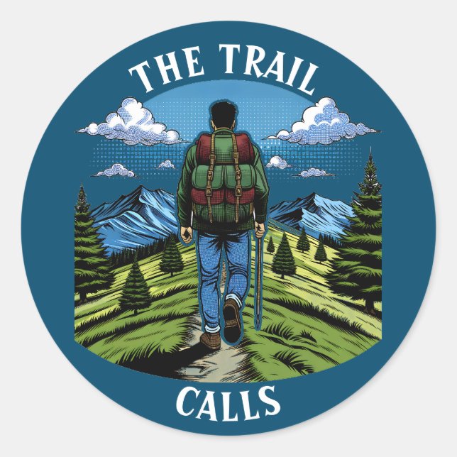 Adesivo Homem a Caminhar um Caminho como o A.T. (Frente)