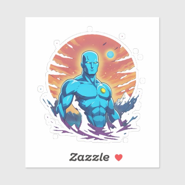 Adesivo Homem azul do Norte9 (Folha)