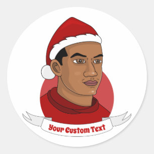 Adesivo Homem com o chapéu de Papai Noel