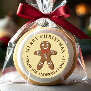 Adesivo Homem de Biscoito Amarelo Feliz Natal