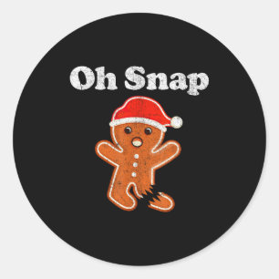 Adesivo Homem de Biscoito de Gengibre Engraçado Oh Snap Bi