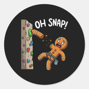 Adesivo Homem de Biscoito Engraçado Oh Snap Subindo Meme N