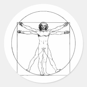 Adesivo Homem de da Vinci Vitruvian