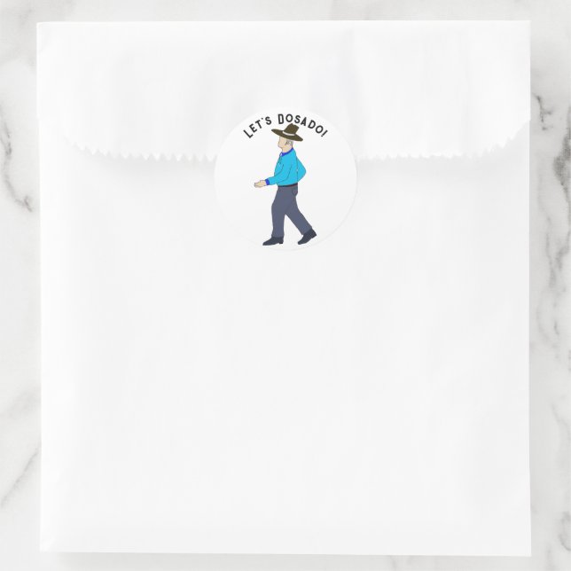 Adesivo Homem de dança ao quadrado (Bolsa)