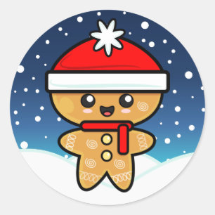 Adesivo Homem de gengibre de Natal