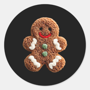 Adesivo Homem de Gengibre Engraçado Crochê Natal Pijama