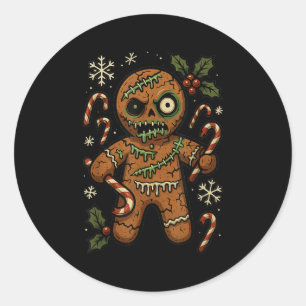 Adesivo Homem de Gengibre Zumbi Natal Zumbi