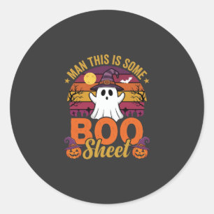 Adesivo Homem de Halloween Isto é Alguma Folha de Boo Desi