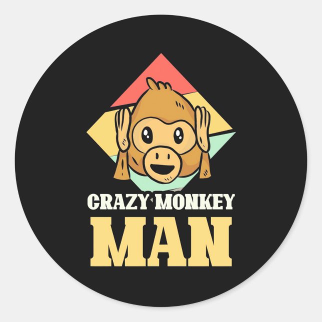 Adesivo Homem de Macaco Louco (Frente)