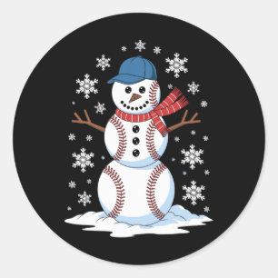 Adesivo Homem de Neve Baseball Winter Sports Amantes Men W