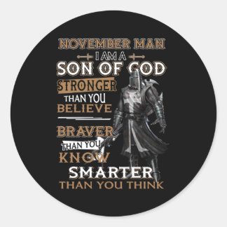 Adesivo Homem de novembro Sou Filho Deus Mais Forte do que