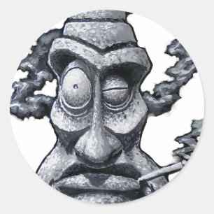 Adesivo Homem de pedra de Tiki do fumador