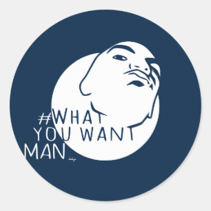 Adesivo homem de Yo do hashtag o que você quer (o tiro de