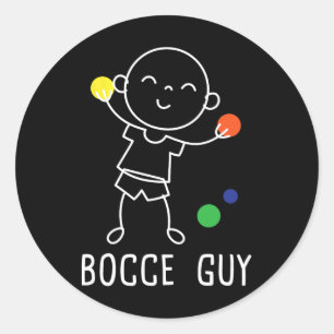 Adesivo Homem do Bocce - Entusiasta do Jogo de Boliche de