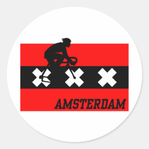 Adesivo Homem do ciclismo de Amsterdão