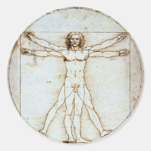 Adesivo Homem do Vitruvian de Leonardo da Vinci