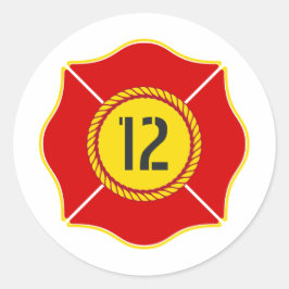 Adesivo Homem-Fogo com tema Aniversário