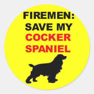 Adesivo Homem-Fogo Salve Meu Cocker Spaniel