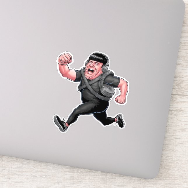 Adesivo Homem Funny Running (Detalhe)