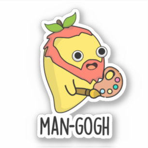 Adesivo Homem-Gogh Artista Fofo Mango Pun Sticker