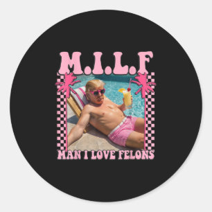 Adesivo Homem I Love Felons Trump Shirt Engraçado Trump 20
