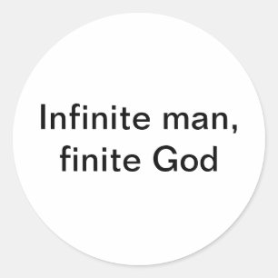 Adesivo Homem infinito, Deus finito Hankamer Artjunkhaus Y