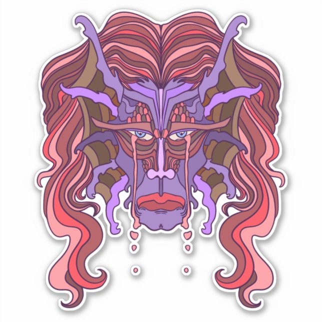 Adesivo Homem-Marinha Roxo (Frente)