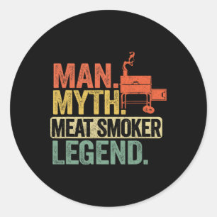 Adesivo Homem Mito Assador de Carne Lenda Pai Grillfather 