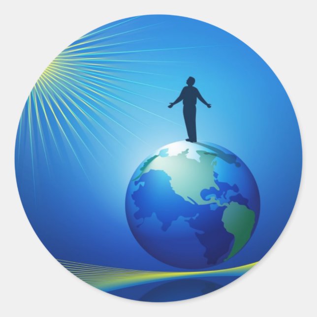 Adesivo Homem no Globo (Frente)