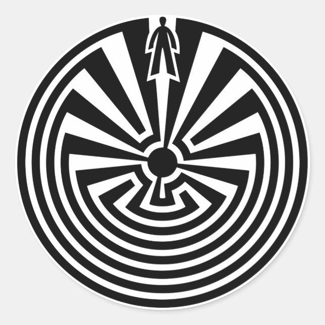 Adesivo Homem no Maze, Americanos nativos, Itoi, Papago (Frente)