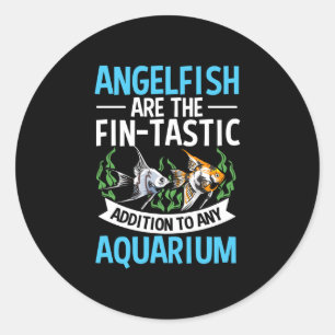Adesivo Homem peixe anjo fofo dono de peixe aquário amante
