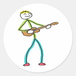 Adesivo Homem Tocando Ukulele