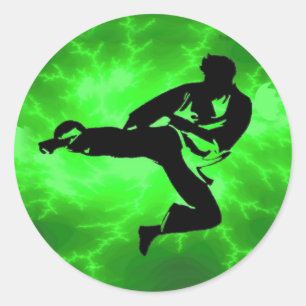 Adesivo Homem verde do relâmpago das artes marciais